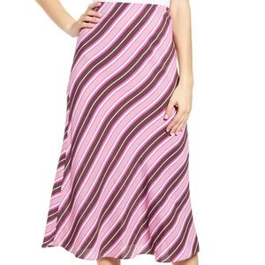 Leith Diagonal Stripe Bias Cut Skirt SZ 2X